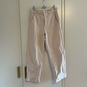 Everlane Cream Straight Leg  Crop Women's Pants